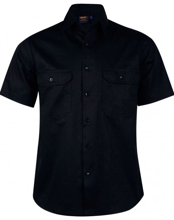 WT01 Cool-Breeze Short Sleeve Cotton Work Shirt - Click Image to Close