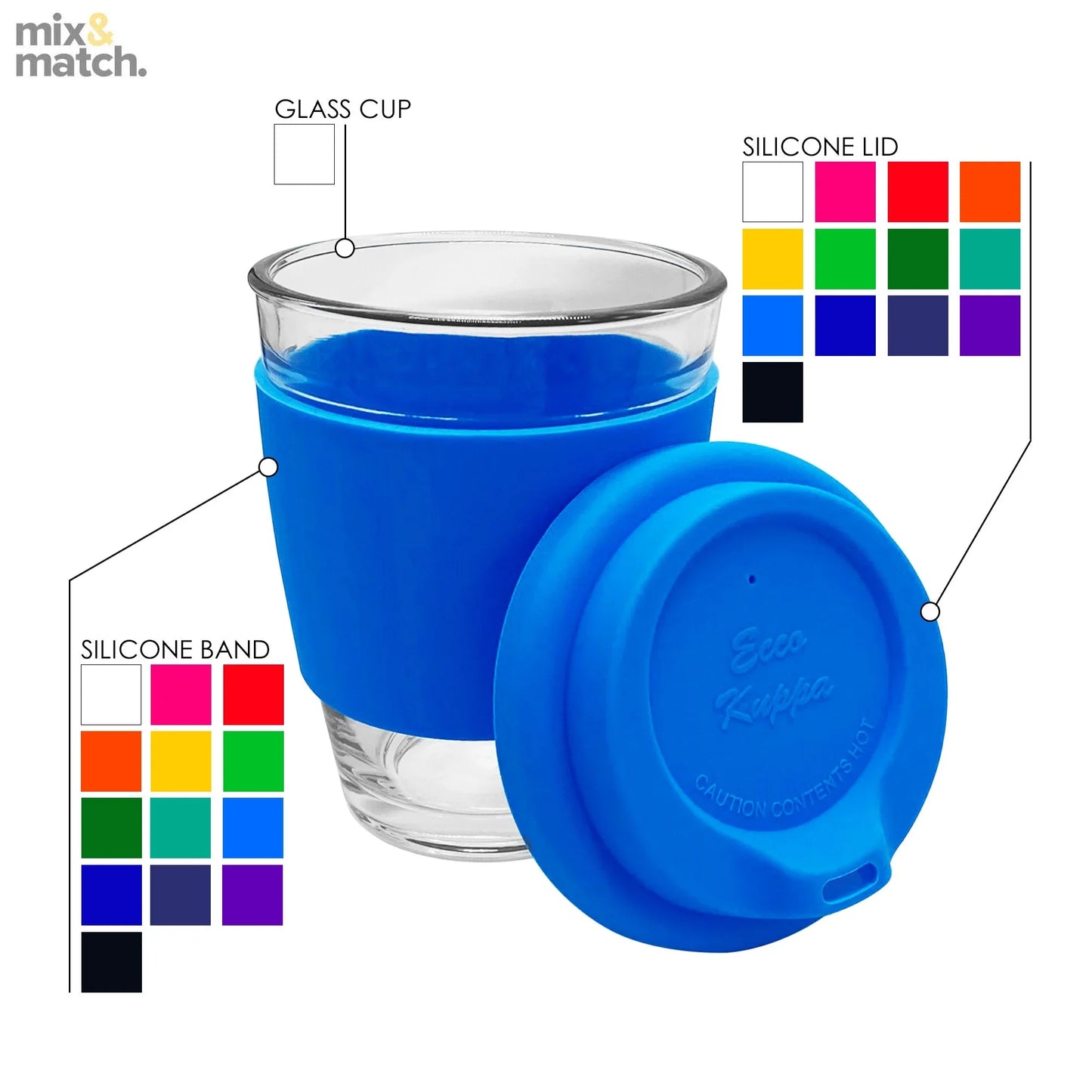 Carlo Glass Coffee Cup - Silicone - PrintaPromo