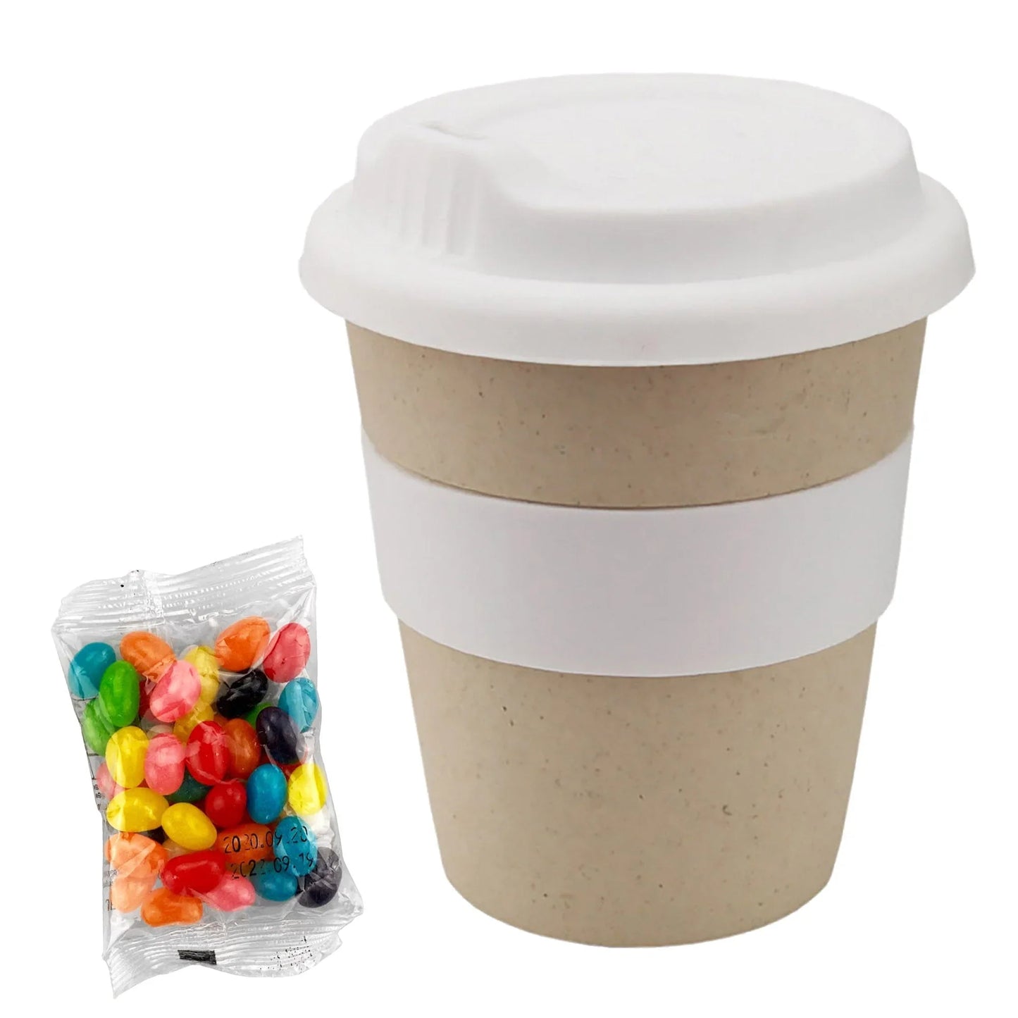 Jelly Bean In 8oz Bamboo Cup - PrintaPromo