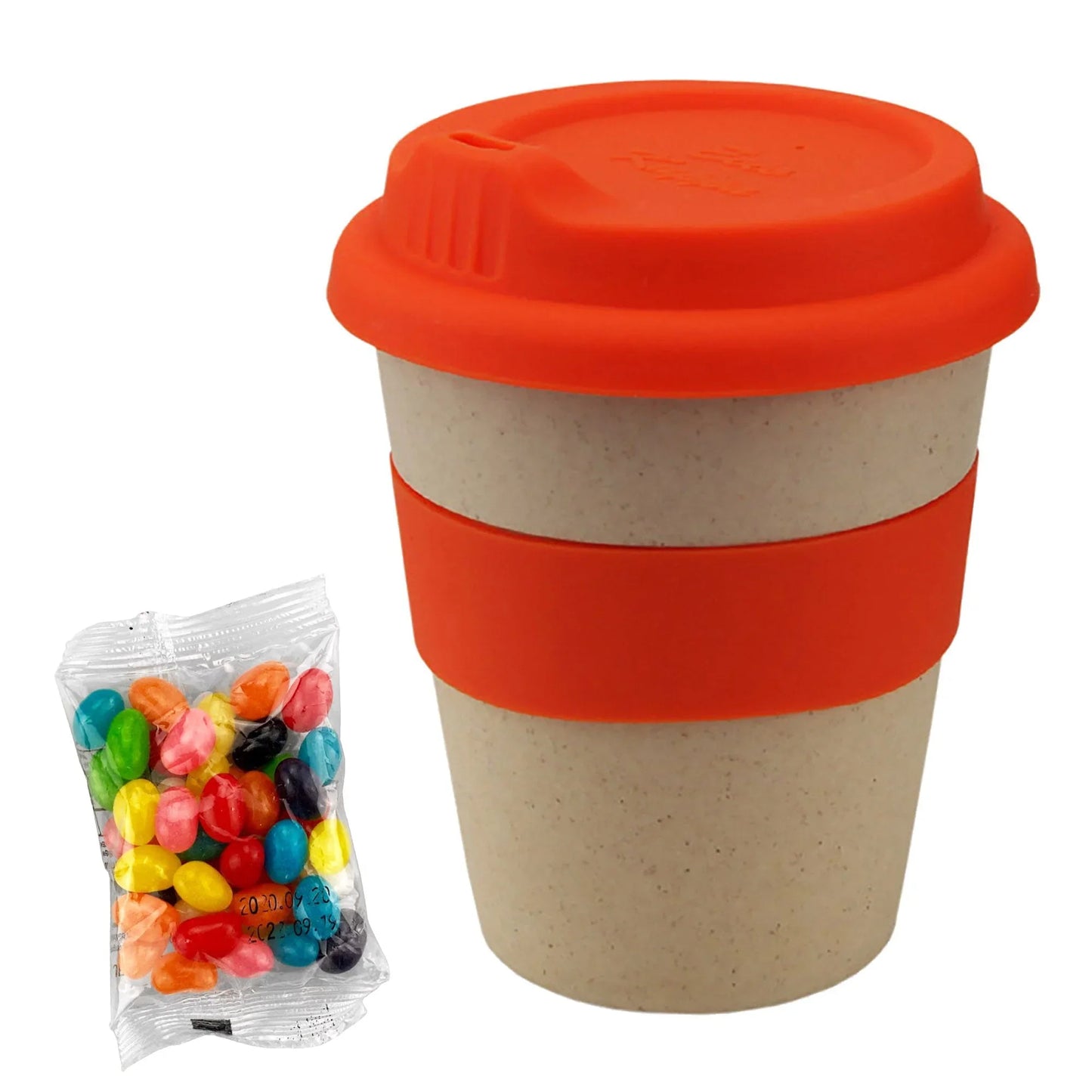 Jelly Bean In 8oz Bamboo Cup - PrintaPromo