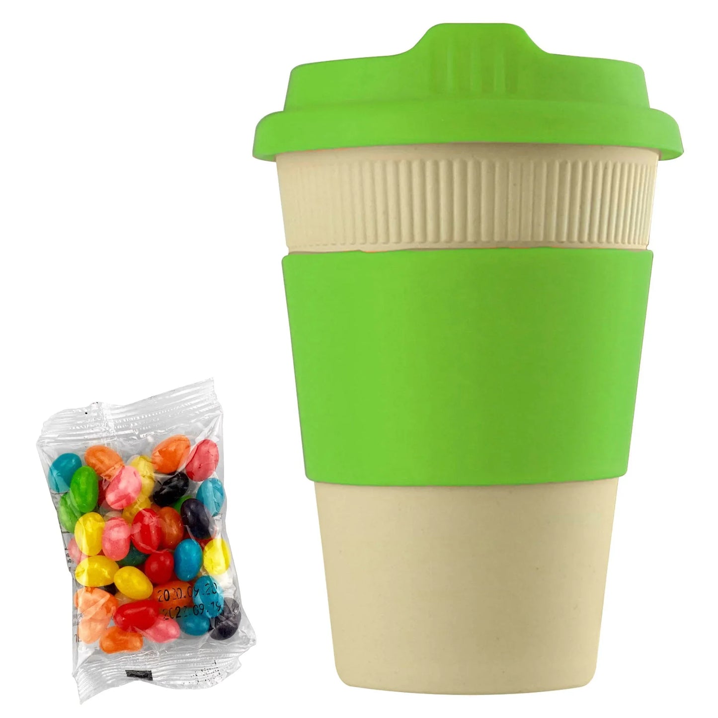 Jelly Bean In 12oz Bamboo Cup - PrintaPromo