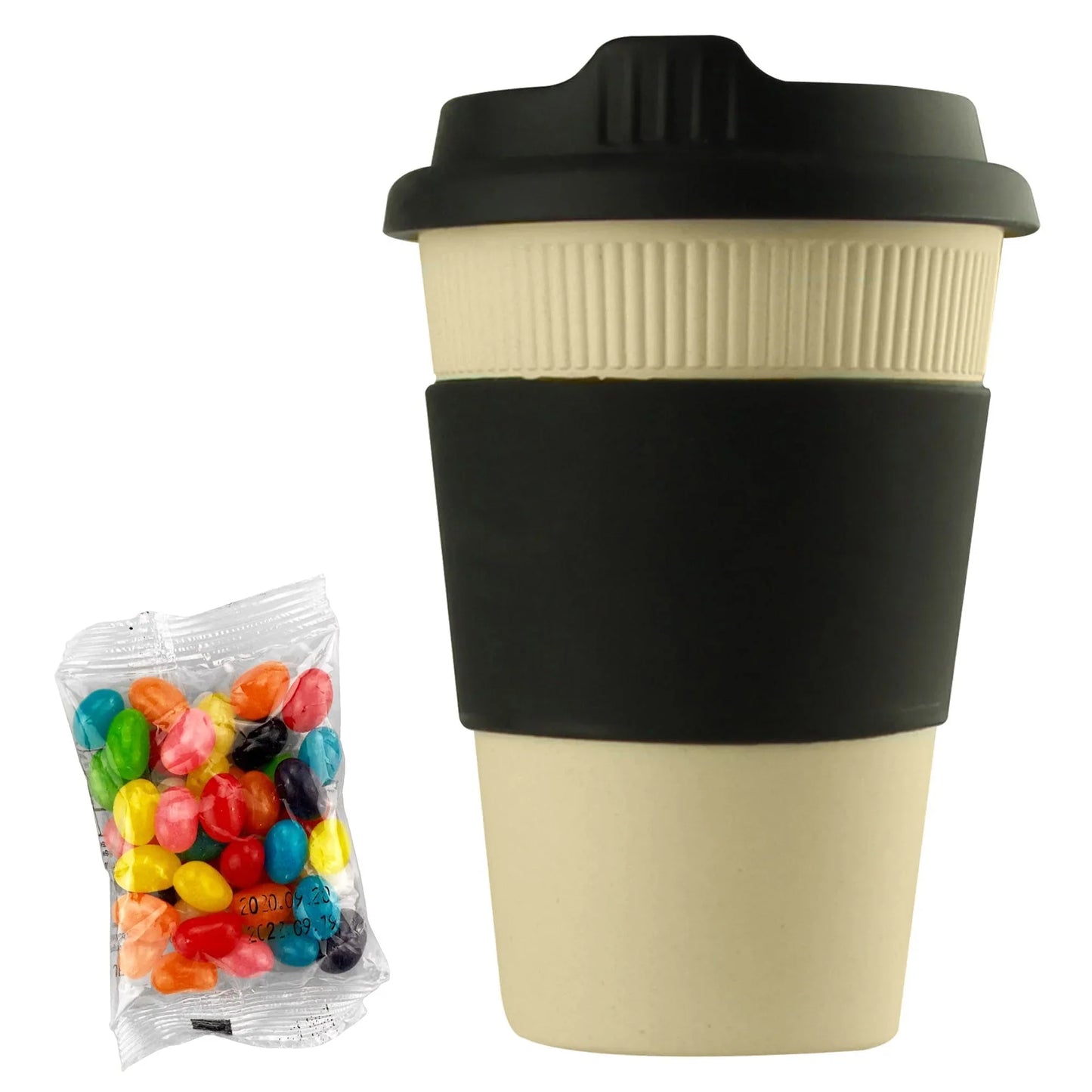 Jelly Bean In 12oz Bamboo Cup - PrintaPromo