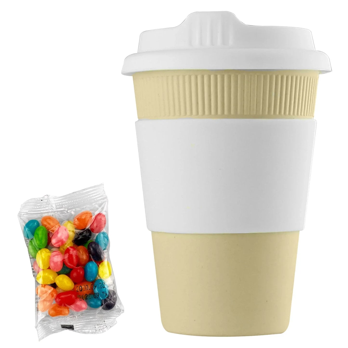 Jelly Bean In 12oz Bamboo Cup - PrintaPromo