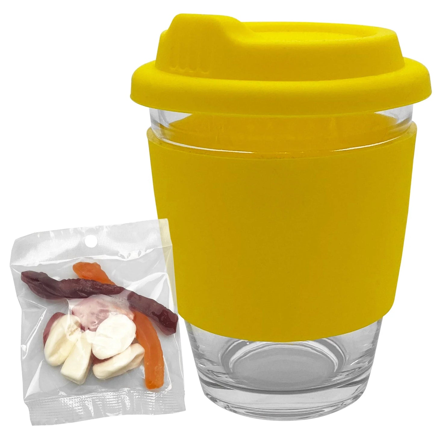 Jelly Party Mix in Carlo Glass Coffee Cup - PrintaPromo