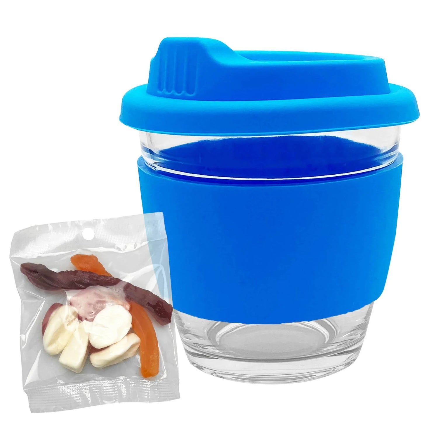 Jelly Party Mix in Venice Glass Coffee Cup - PrintaPromo