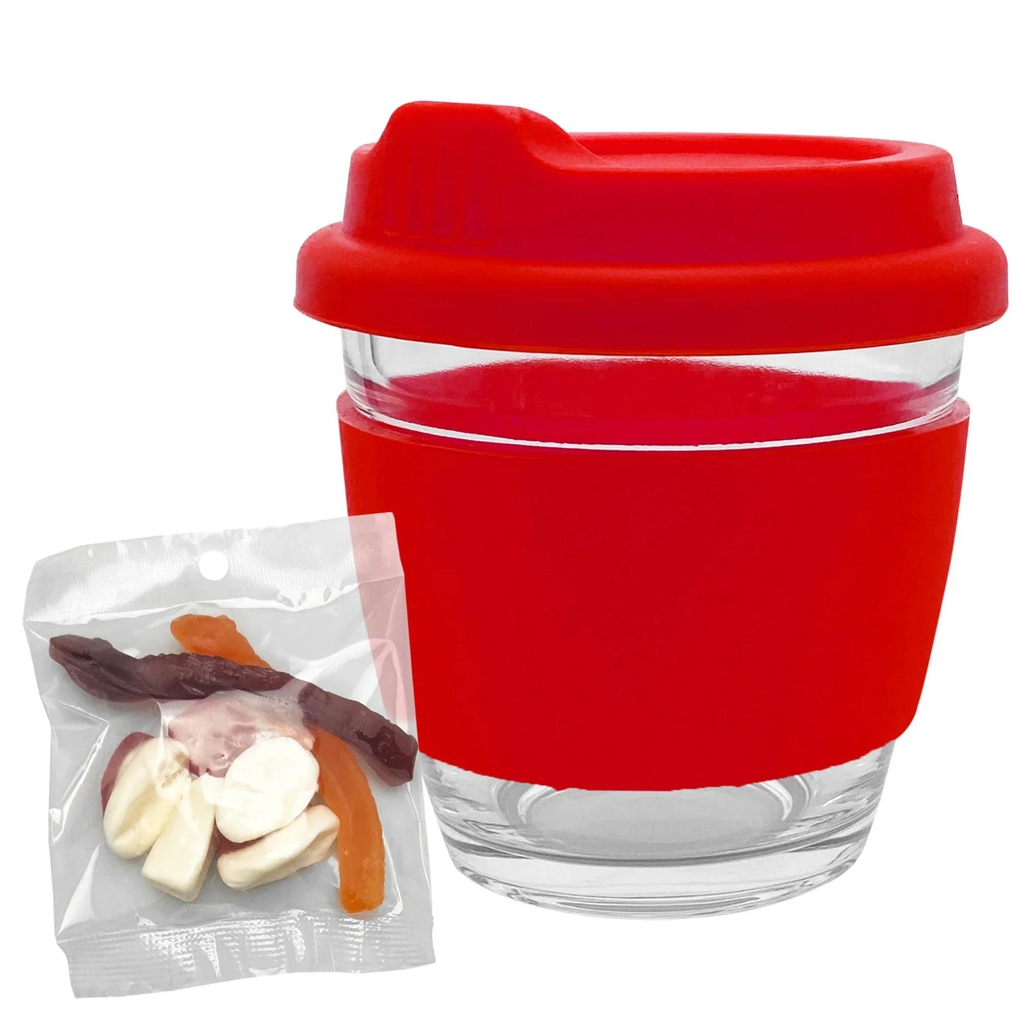 Jelly Party Mix in Venice Glass Coffee Cup - PrintaPromo