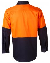 SW54 High Visibility Cotton Drill Long Sleeve Work Shirt