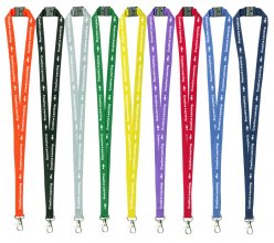 LAN2 15mm Polyester Ribbed Lanyard with Safety Breakaway Clip