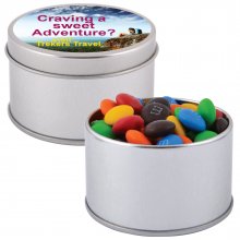 LL3401 M&M's in Silver Round Tin