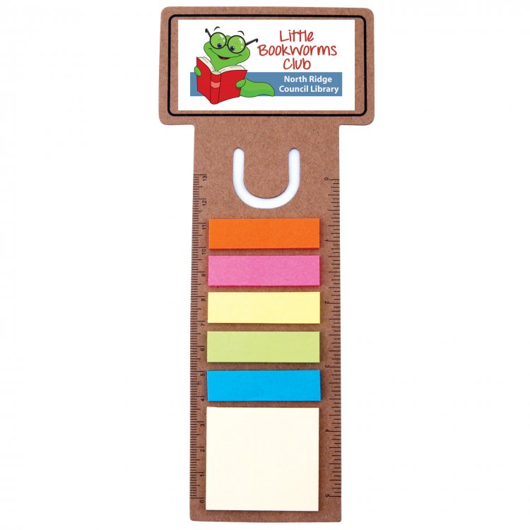 LL8868 Business Card Bookmark / Ruler with Noteflags
