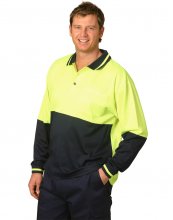SW11 High Visibility Long Sleeve Safety Polo
