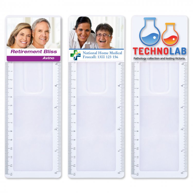 LL678 Clear Bookmark Magnifier Ruler