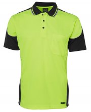 6HCP4 JB's Hi Vis Contrast Piping Polo Shirt Embroidered