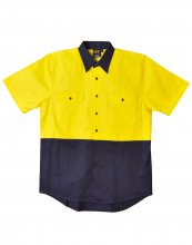 SW57 Two Tone Cool-Breeze Short Sleeve Work Shirt