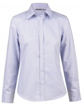M8922 Ladies Cotton Dot Contrast Long Sleeve Shirt