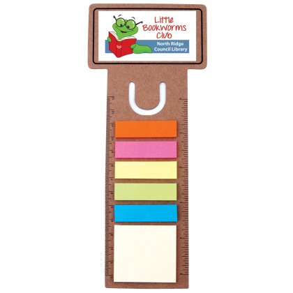 LL8868 Business Card Bookmark / Ruler with Noteflags