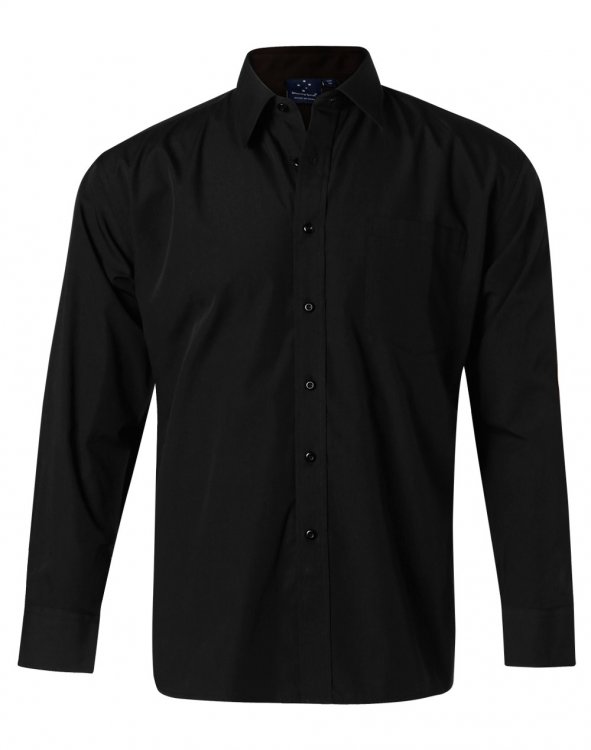 BS01L Mens Poplin Long Sleeve Business Shirt : PrintaPromo, Custom ...
