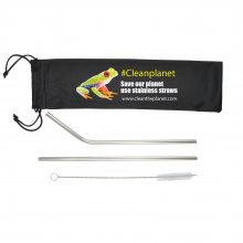 LL8781 Stainless Steel Straws in Pouch