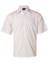 BS01S Mens Poplin Short Sleeve Business Shirt