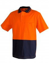 SW35 Cotton Jersey Two Tone Safety Polo