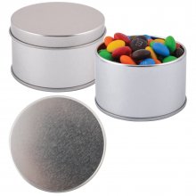 LL3401 M&M's in Silver Round Tin