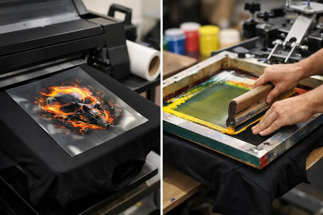DTF Printing vs Screen Printing Shirts
