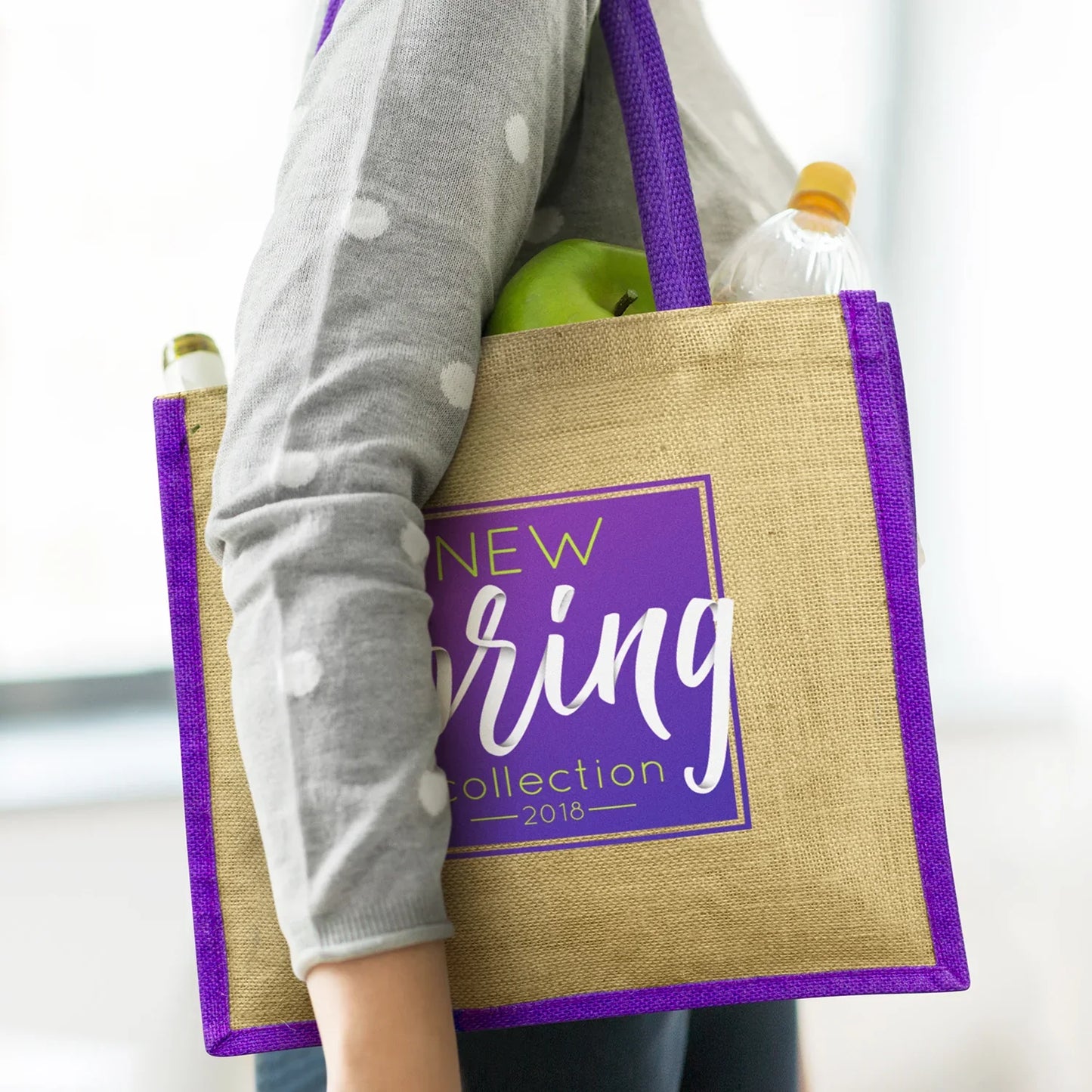 Monza Jute Tote Bag - PrintaPromo