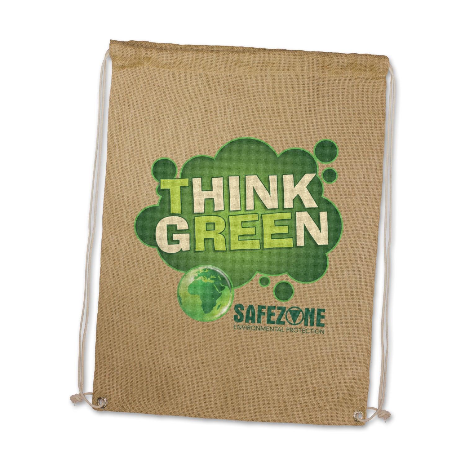 Jute Drawstring Backpack - PrintaPromo