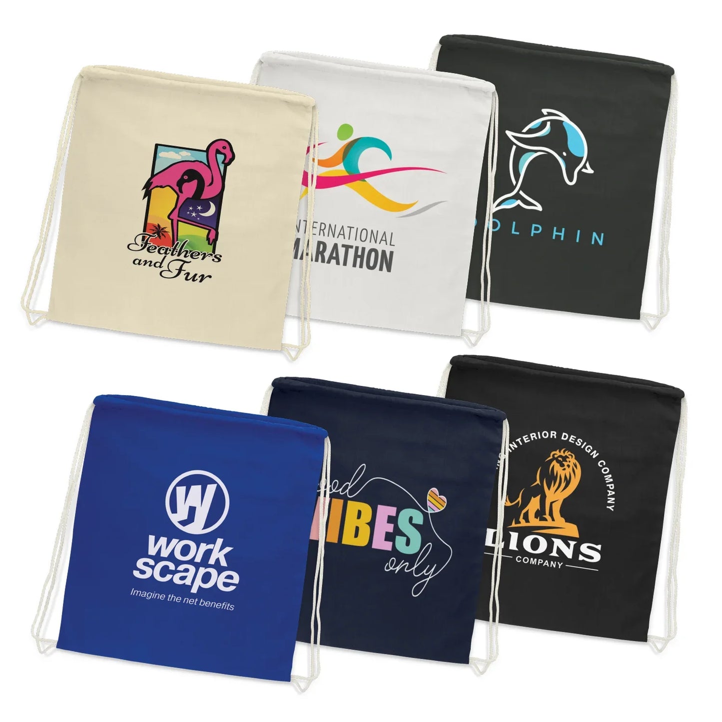 Cotton Drawstring Backpack - PrintaPromo