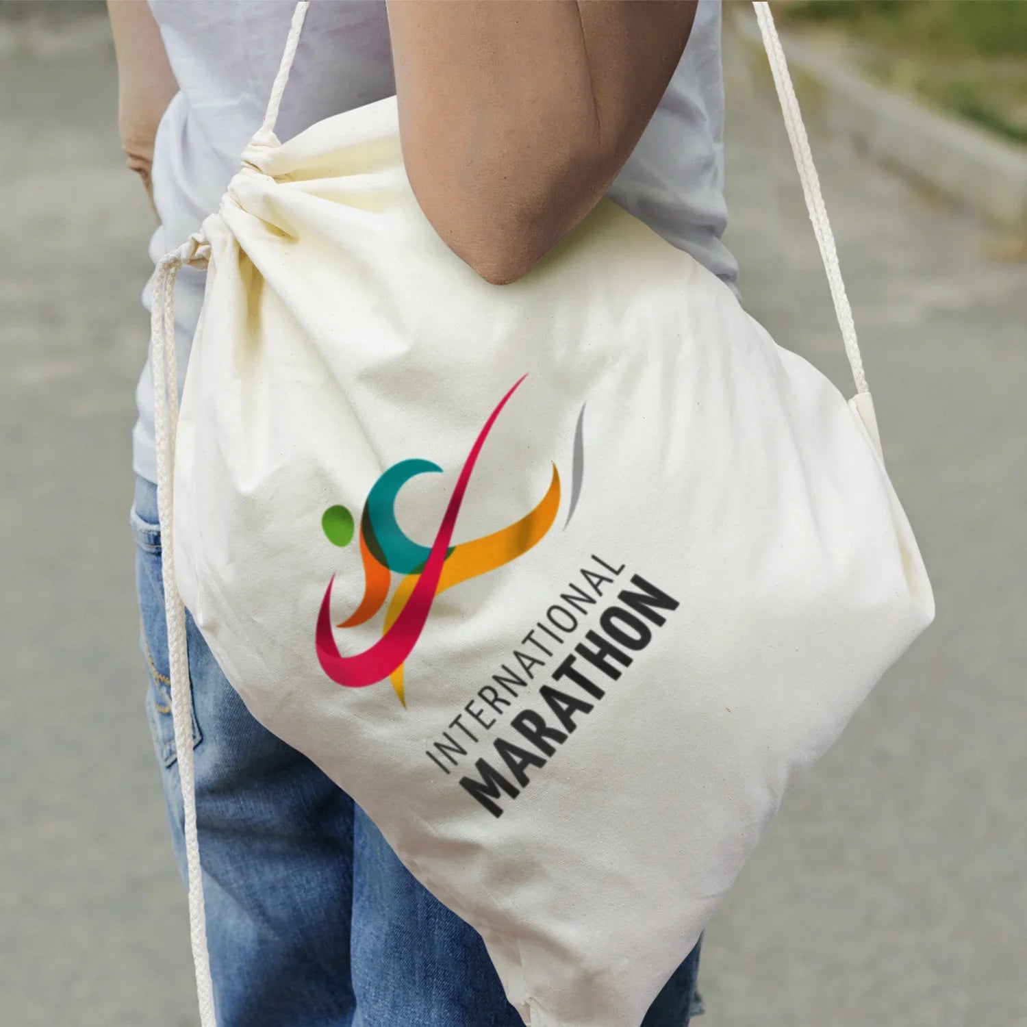 Cotton Drawstring Backpack - PrintaPromo