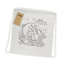 Cotton Colouring Drawstring Backpack - PrintaPromo