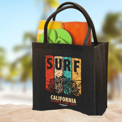 Monza Jute Tote Bag - Colour Match - PrintaPromo