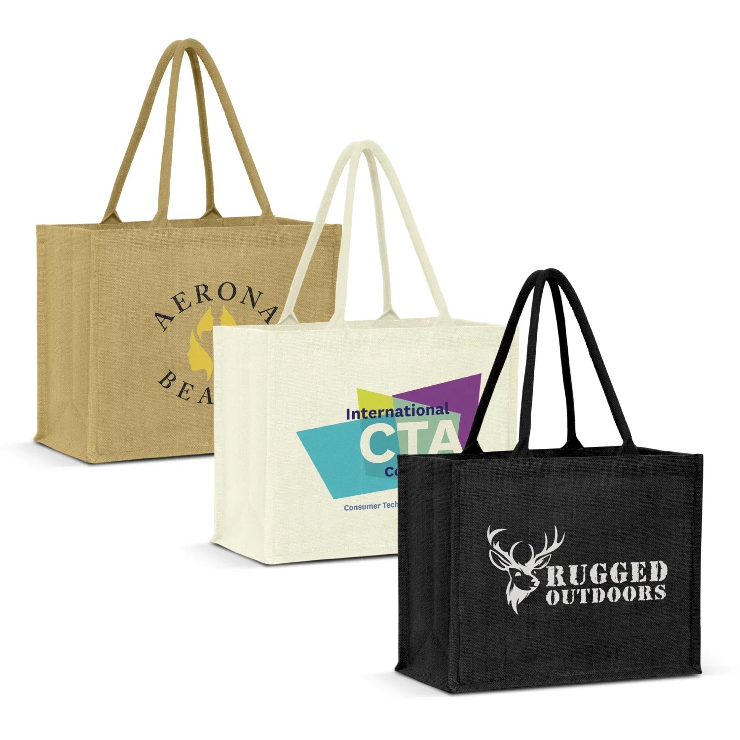Torino Jute Tote Bag - Colour Match - PrintaPromo