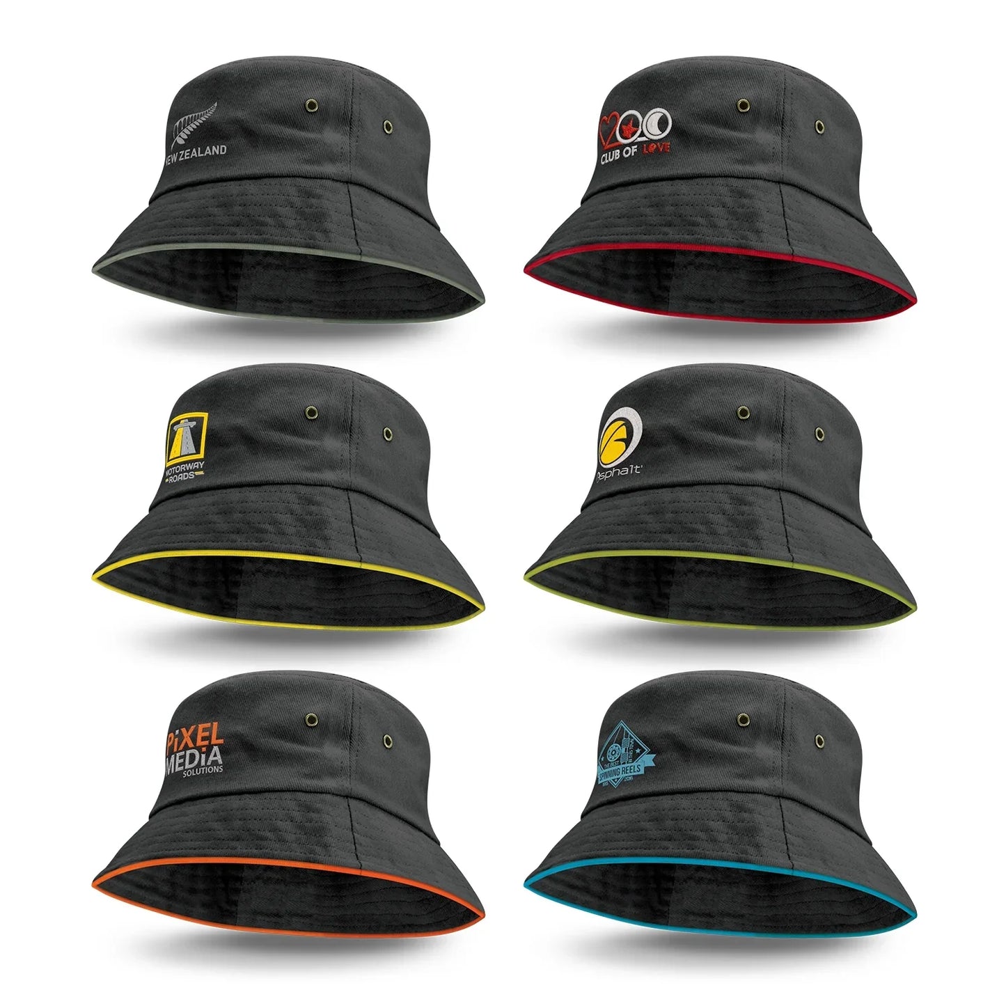 Bondi Bucket Hat - Coloured Sandwich Trim - PrintaPromo