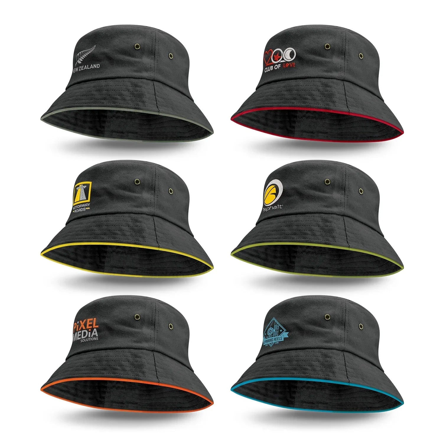Bondi Bucket Hat - Coloured Sandwich Trim - PrintaPromo