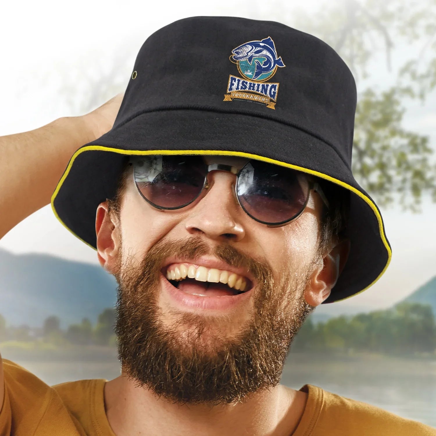 Bondi Bucket Hat - Coloured Sandwich Trim - PrintaPromo