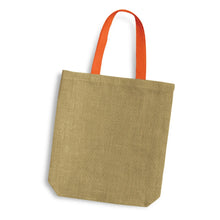 Thera Jute Tote Bag - Coloured Handles - PrintaPromo