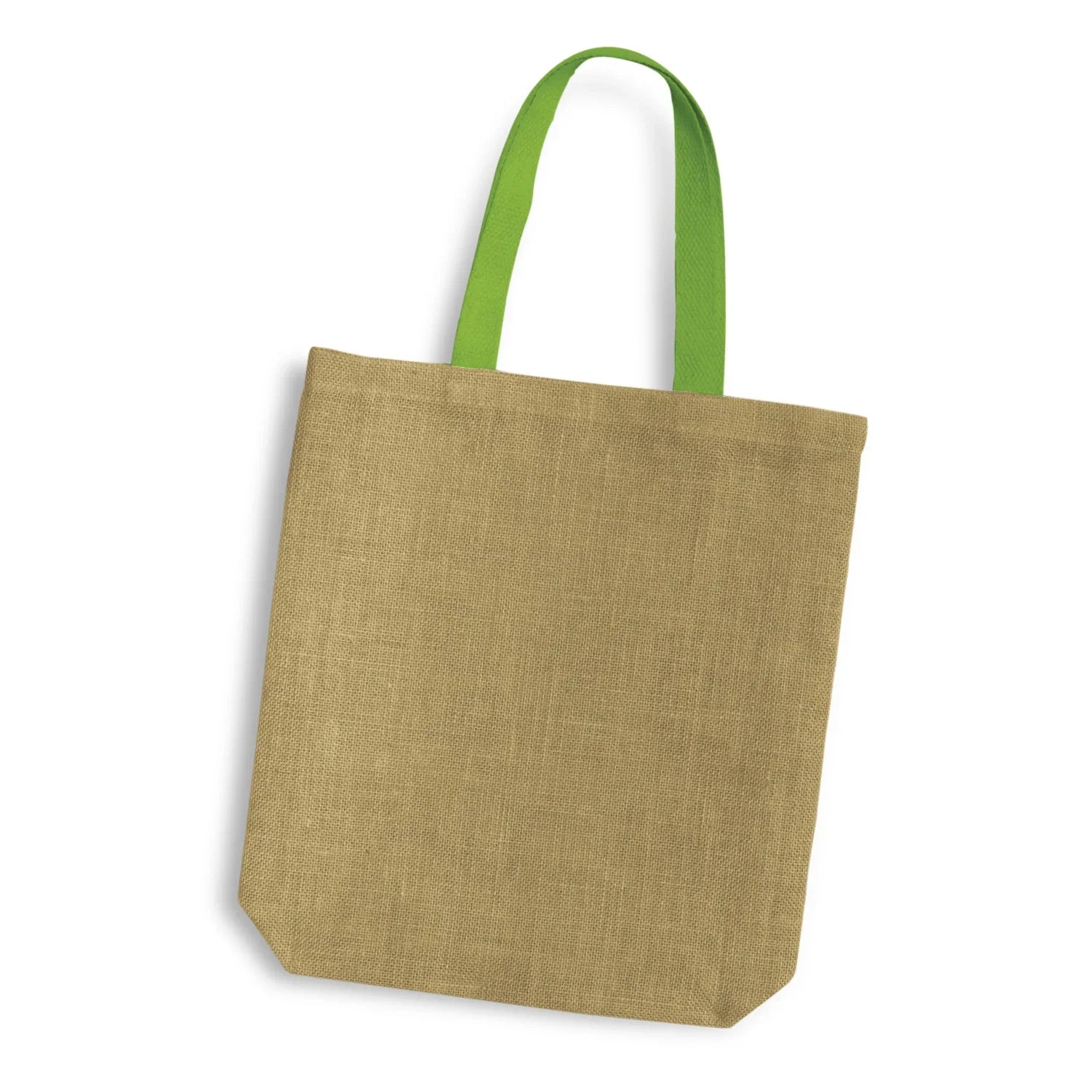 Thera Jute Tote Bag - Coloured Handles - PrintaPromo