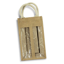Serena Jute Double Wine Carrier - PrintaPromo