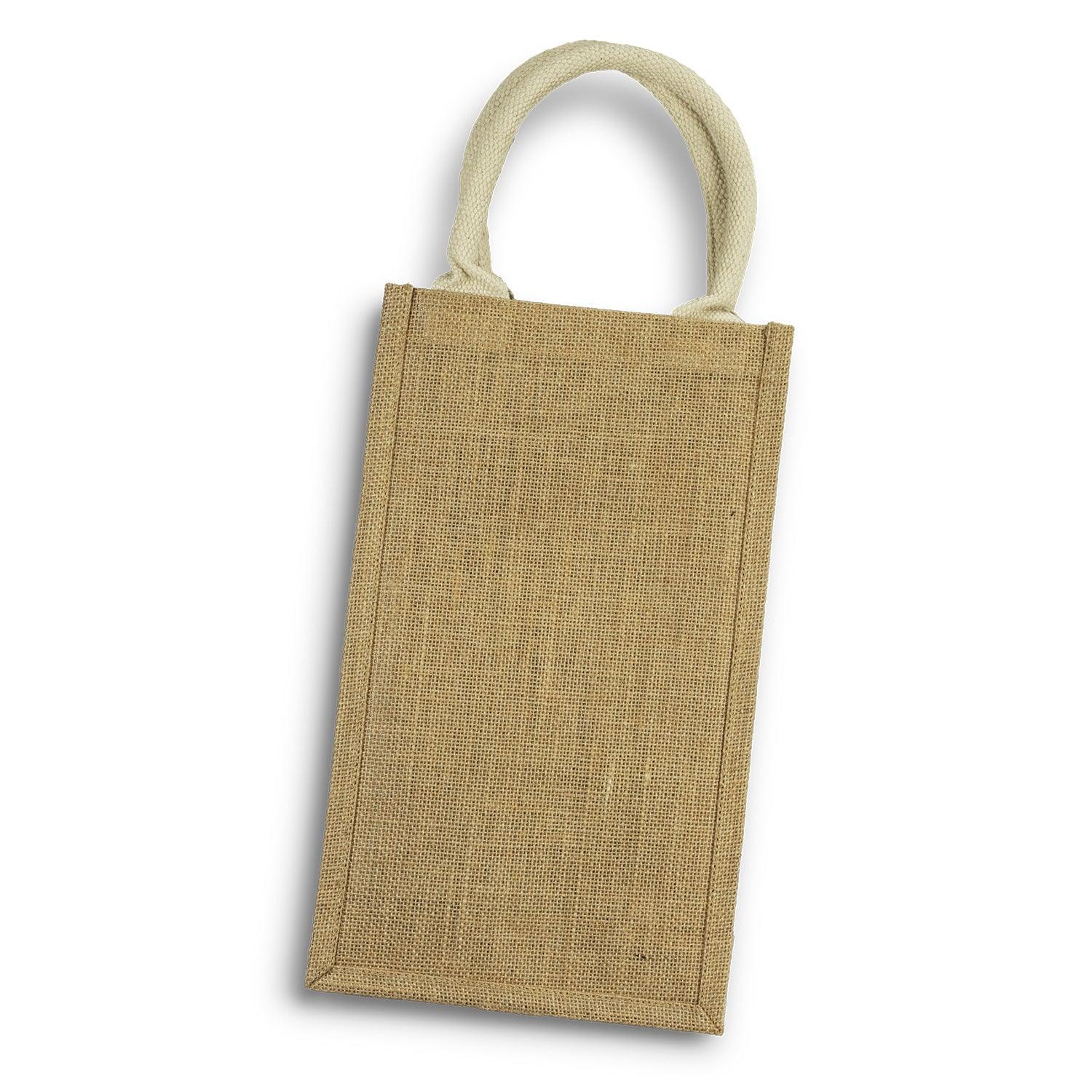 Serena Jute Double Wine Carrier - PrintaPromo
