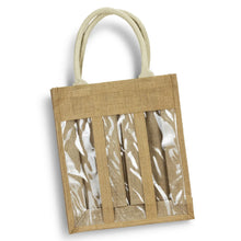Serena Jute Triple Wine Carrier - PrintaPromo