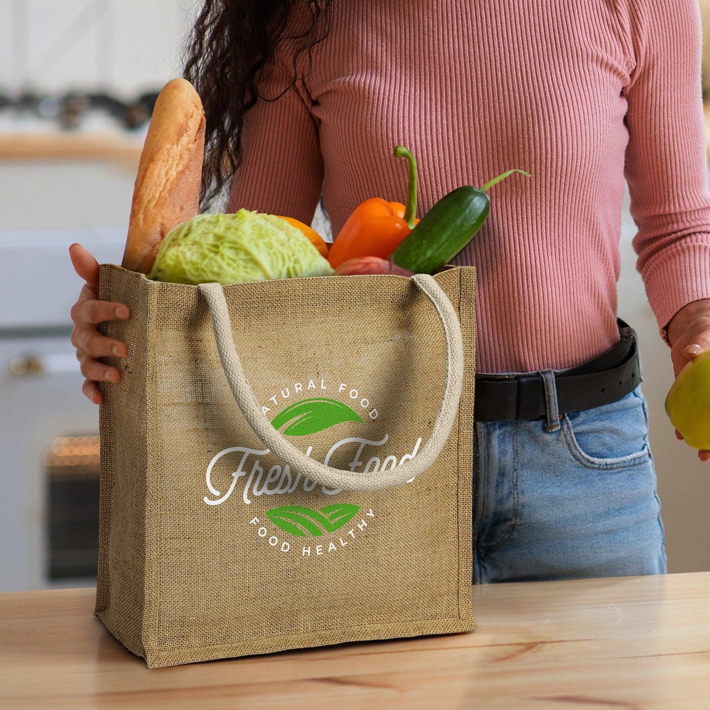 Monza Starch Jute Tote Bag - PrintaPromo