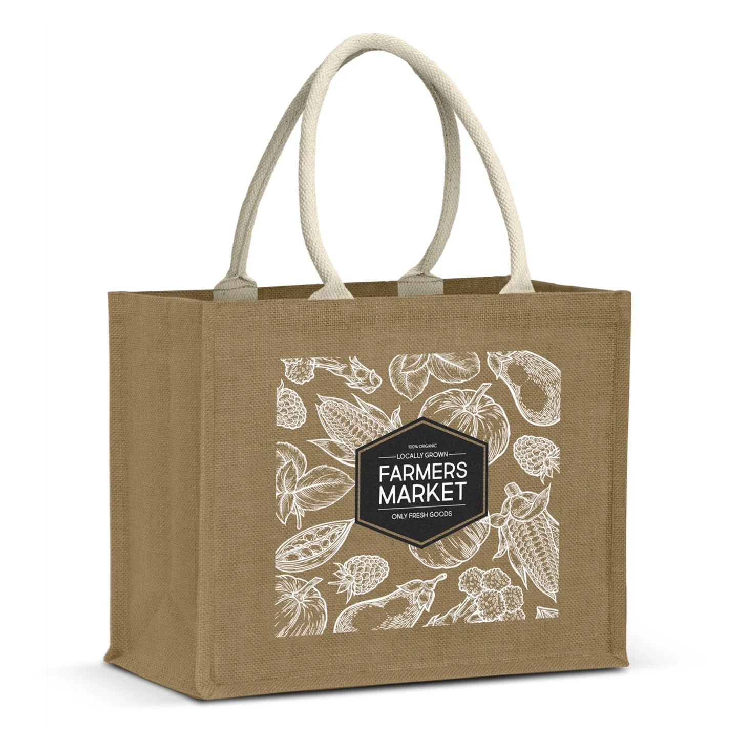 Torino Starch Jute Tote Bag - PrintaPromo