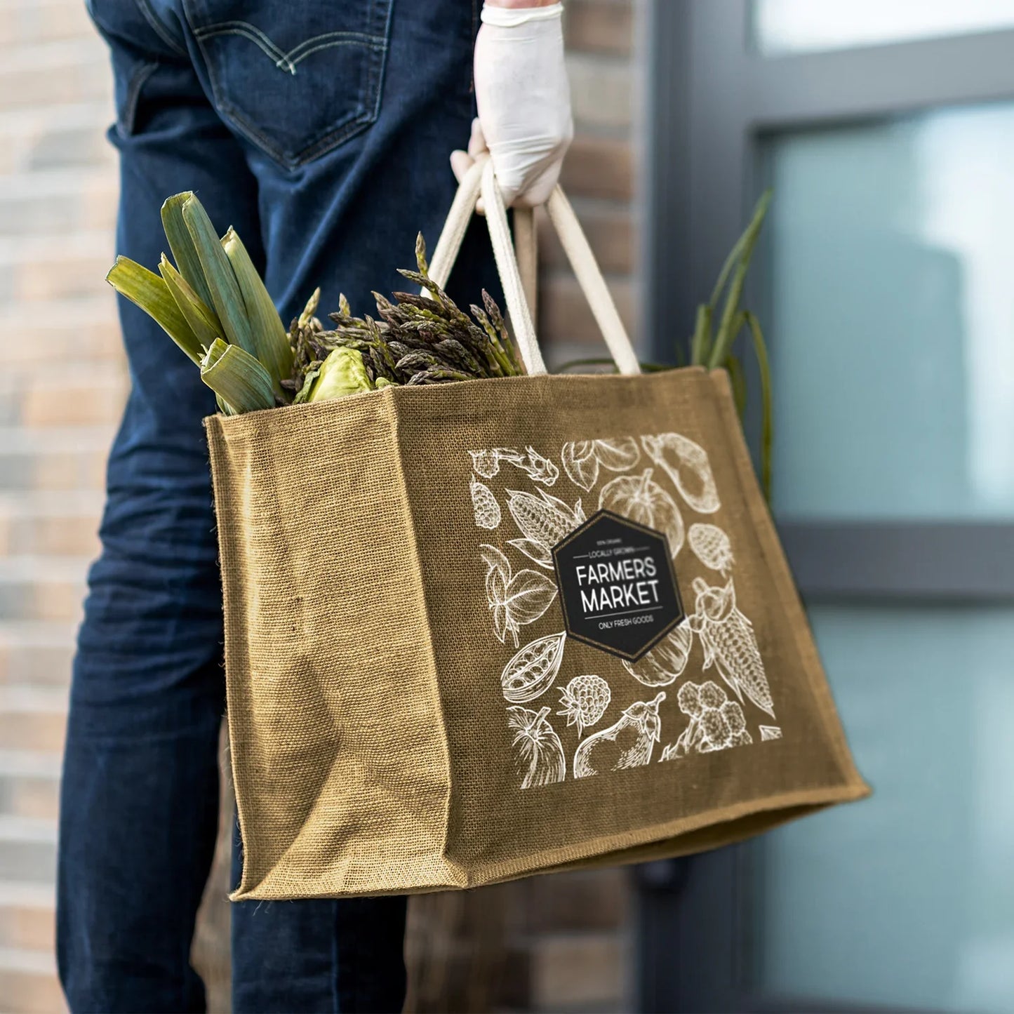Torino Starch Jute Tote Bag - PrintaPromo
