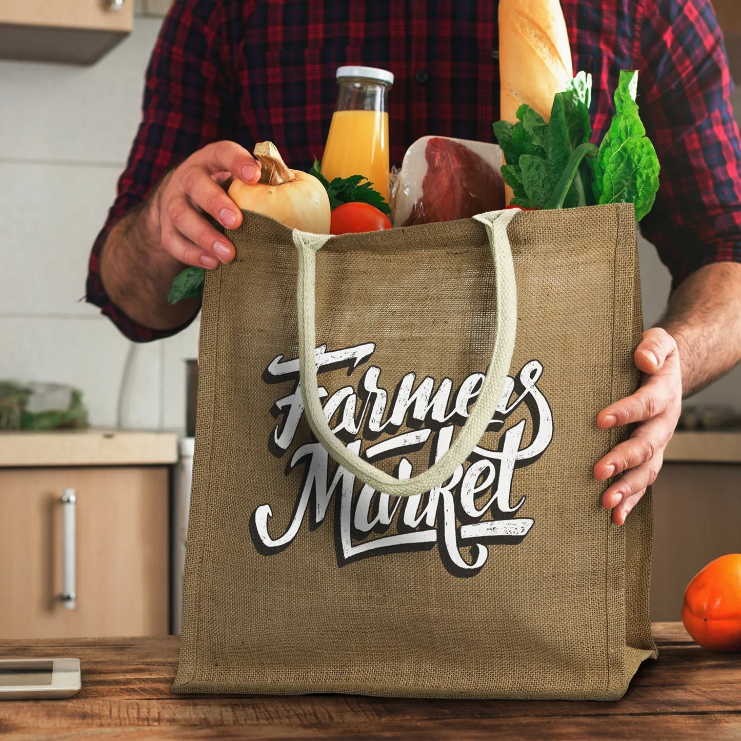 Lanza Starch Jute Tote Bag - PrintaPromo