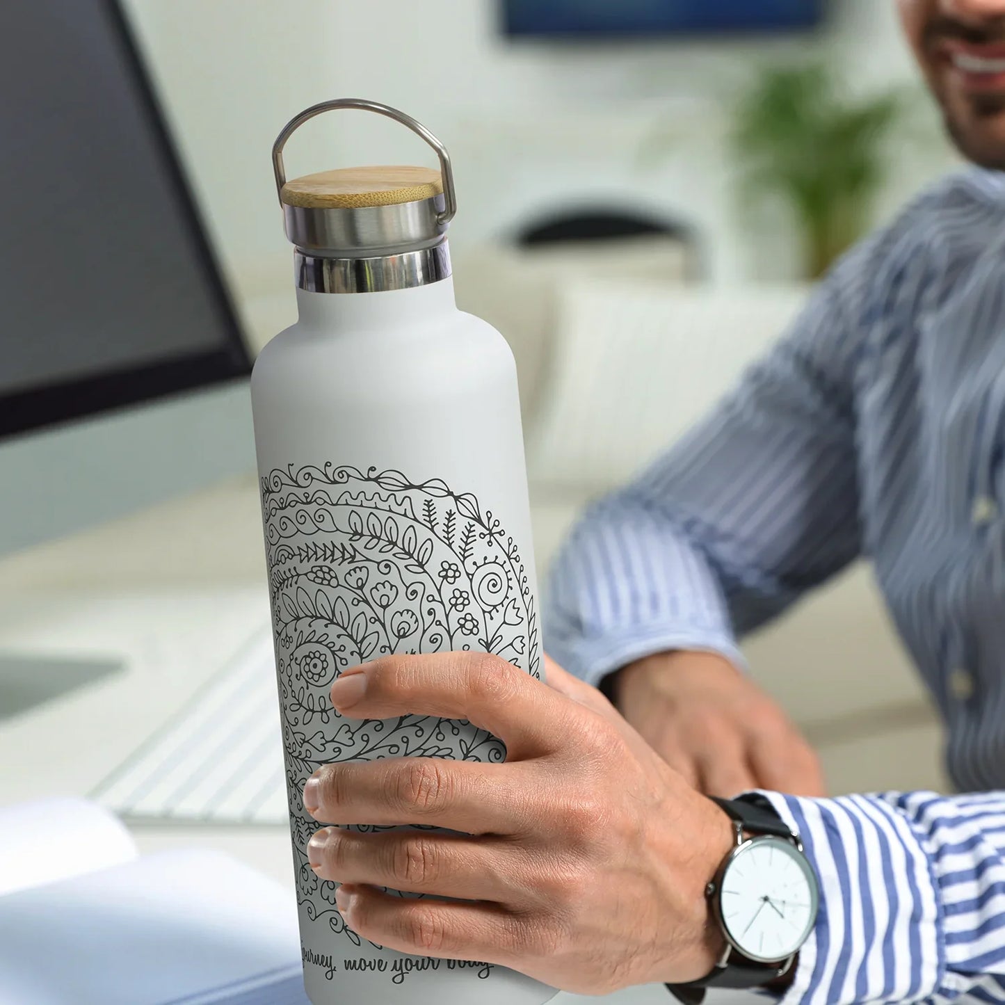 Nomad Deco Vacuum Bottle - 1L - PrintaPromo