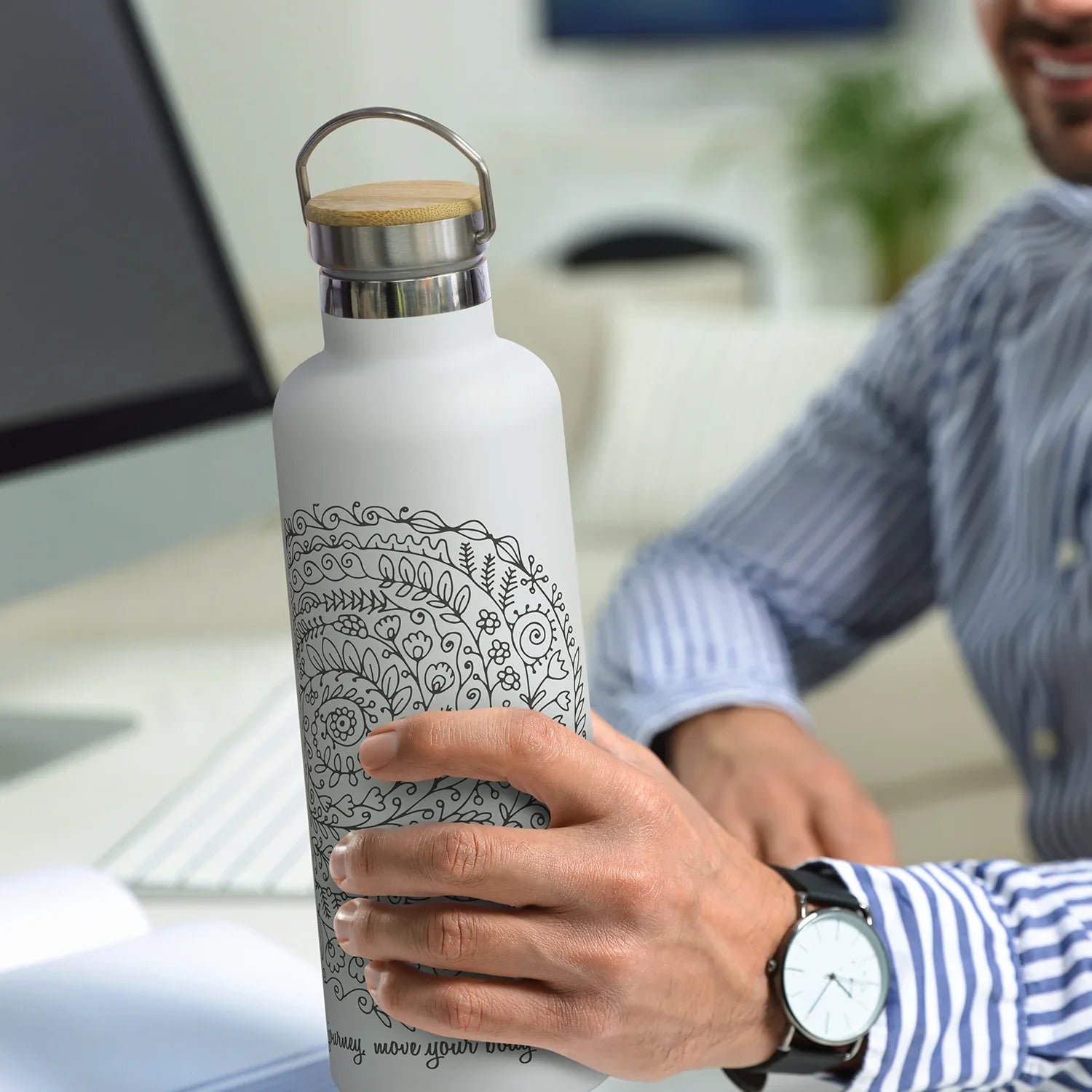 Nomad Deco Vacuum Bottle - 1L - PrintaPromo