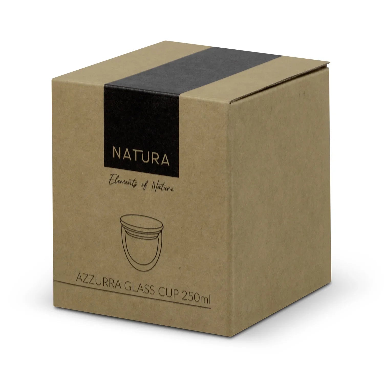 NATURA Azzurra Glass Cup - 250ml - PrintaPromo