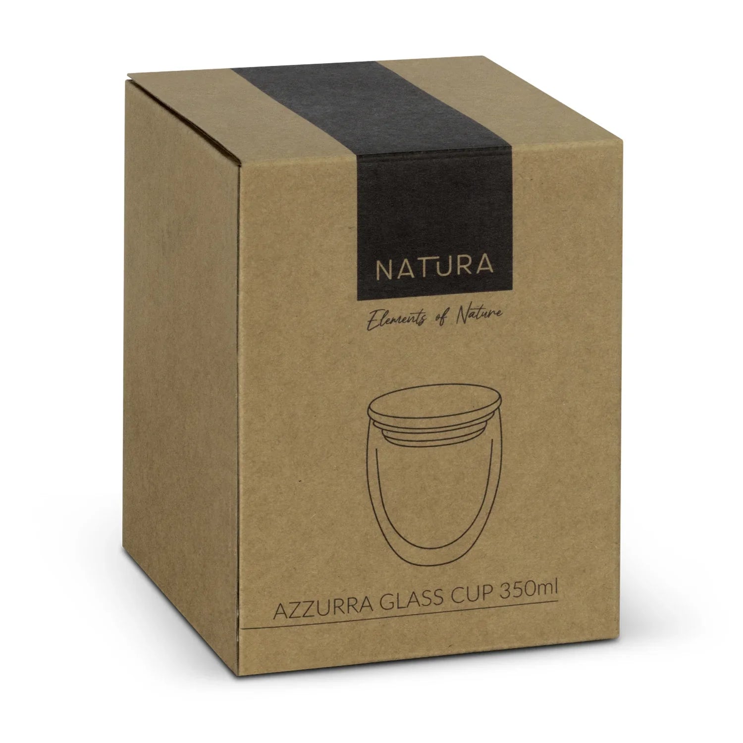 NATURA Azzurra Glass Cup - 350ml - PrintaPromo