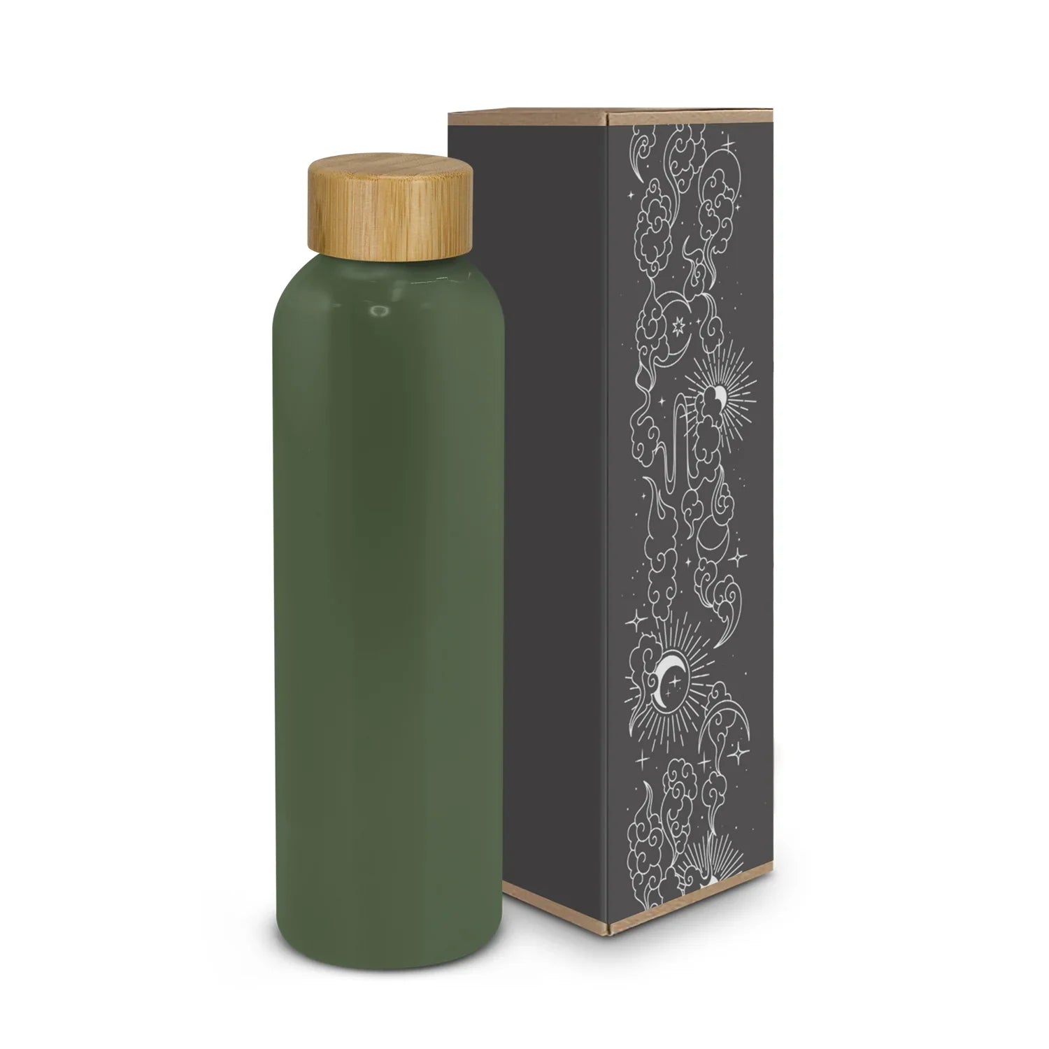 Eden Aluminium Bottle Bamboo Lid - PrintaPromo